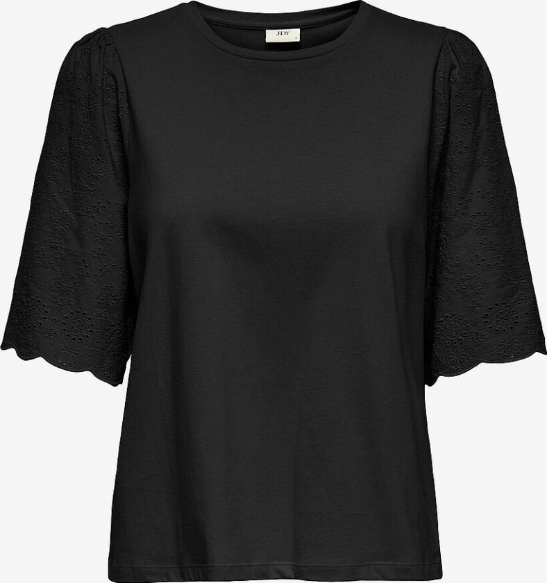 Topp jdtLair S/S Mix Top Jrs - Svart