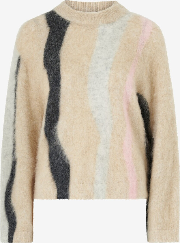 Genser Marbel Knit O-neck - Beige
