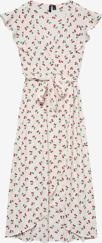 Maxikjole vmPage S/L Long Wrap Dress - Hvit