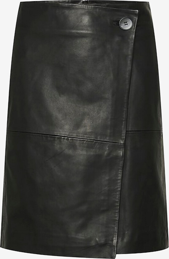 Skinn skjørt WennaIW Skirt - Svart