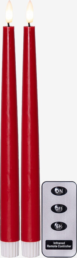 2-p Flamme Slim 28cm - Rød