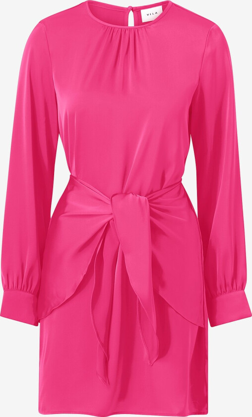 Kjole viAnnes O-neck L/S Short Dress - Rosa