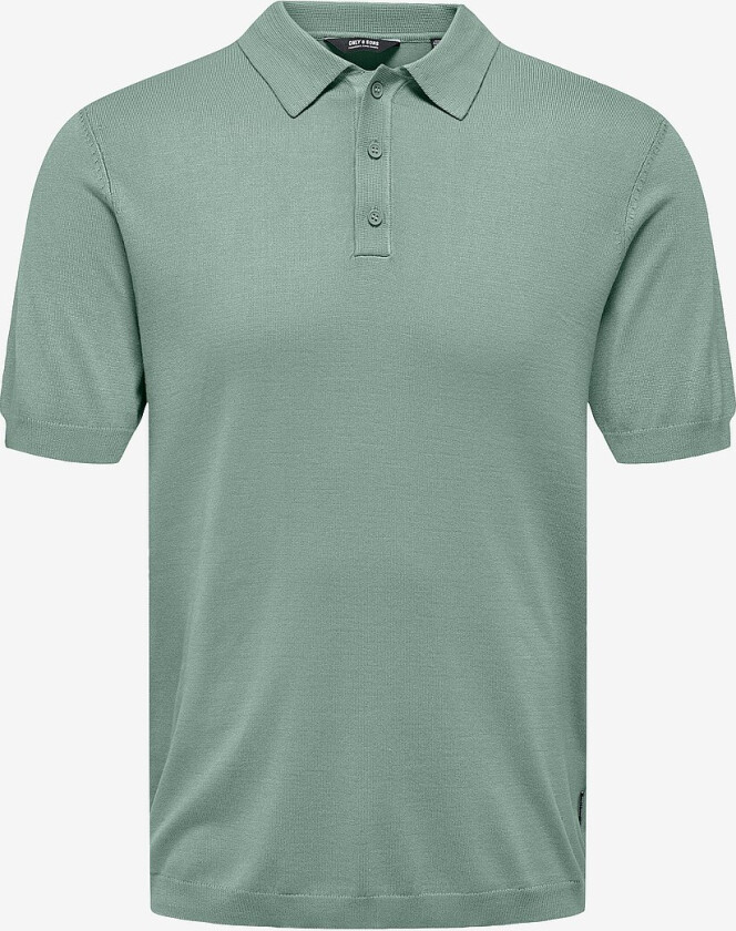 Pologenser onsWyler Life Reg 14 SS Polo Knit - Grønn