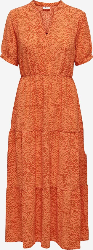 Kjole jdyPiper S/S V-neck Maxi Dress Wvn - Orange