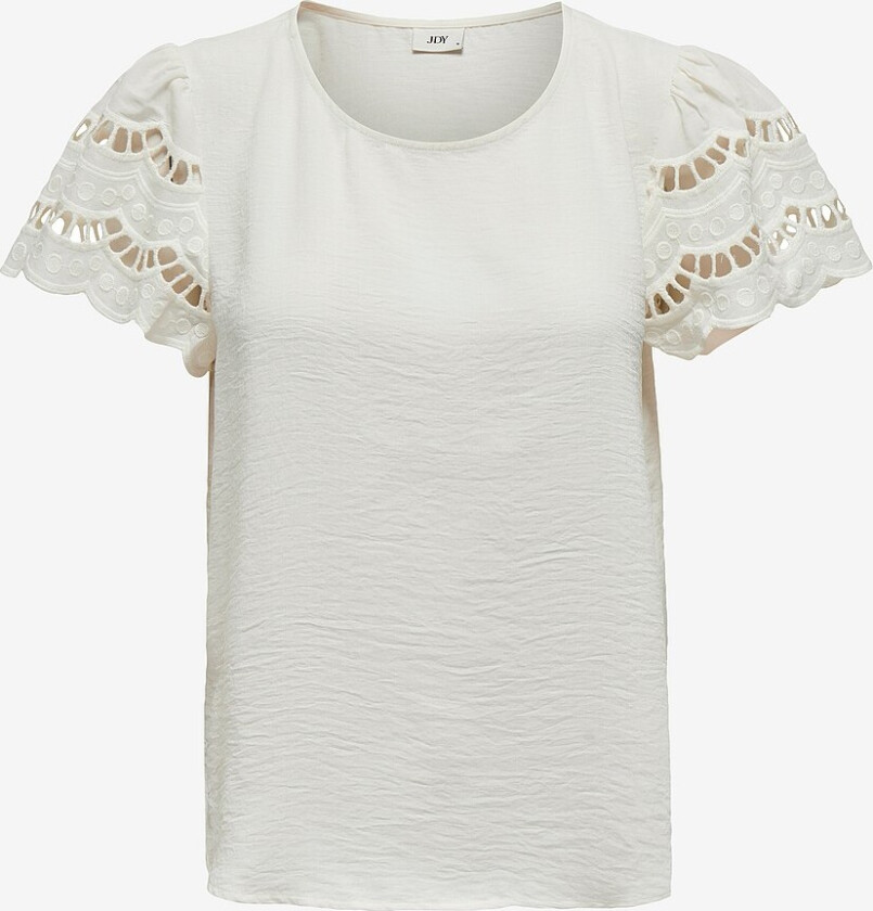 Topp jdyHannah S/S Lace Top Wvn - Hvit