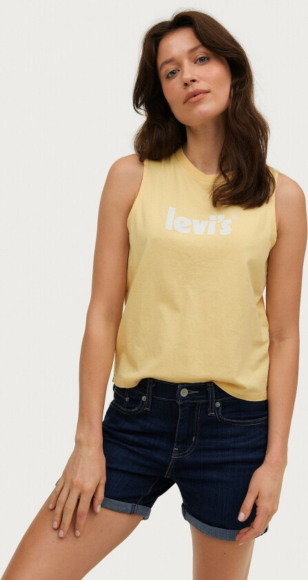 Jeans-shorts Mid Length Short Update - Blå