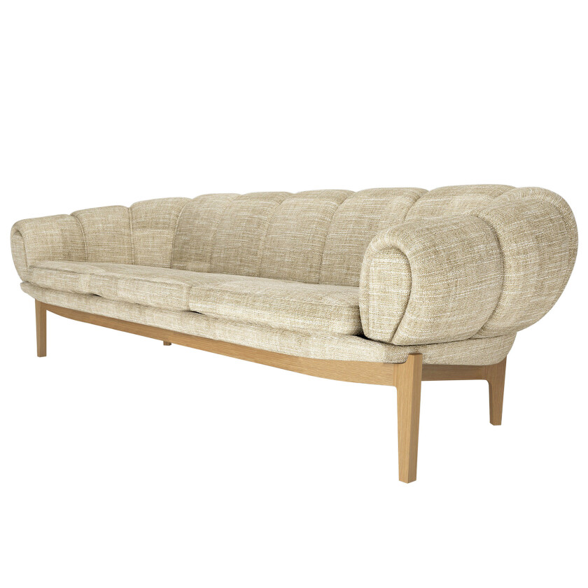 Croissant Sofa 3-seater Smilla / Oiled Oak