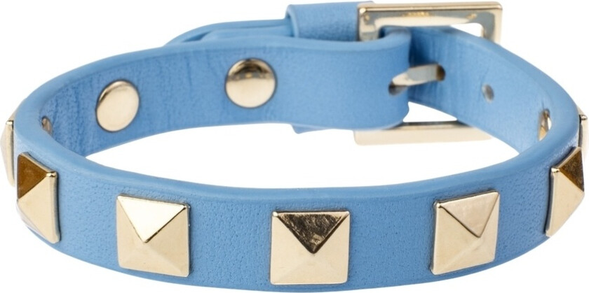 Leather Stud Bracelet Ibiza Blue