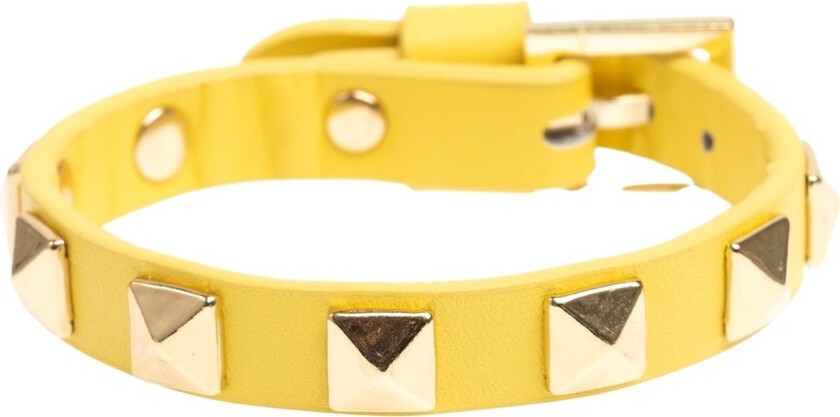 Leather Stud Bracelet Yellow