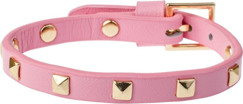 Leather Stud Bracelet Mini Bubblegum Pink
