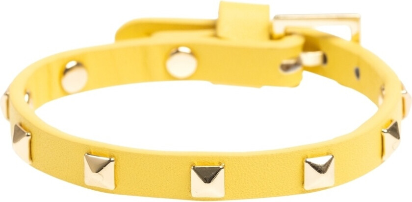 Leather Stud Bracelet Mini Yellow