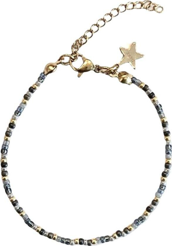 Glass Bead Bracelet 2mm Navy Blue Mix