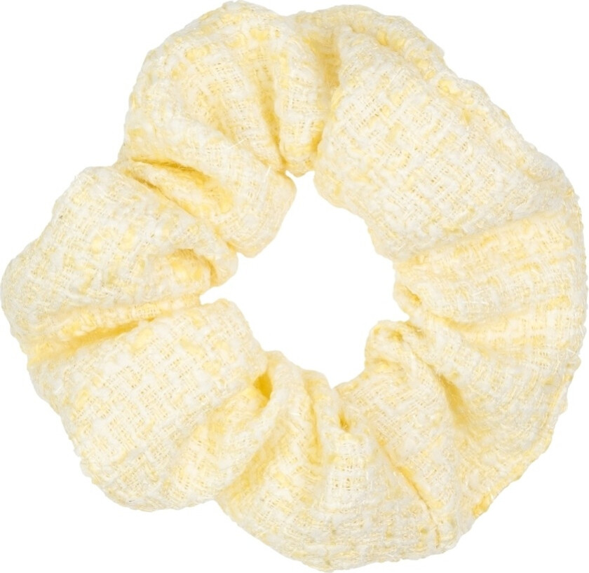Tweed Scrunchie Pale Yellow
