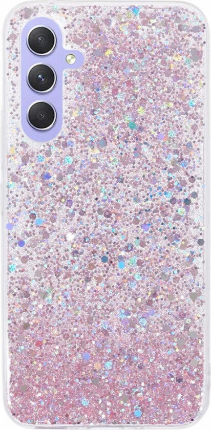 Samsung Galaxy A26 (5G) Fleksibelt Plast Deksel m. Glitter - Rosa