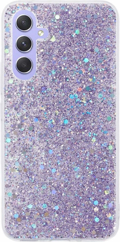 Samsung Galaxy A26 (5G) Fleksibelt Plast Deksel m. Glitter - Lilla