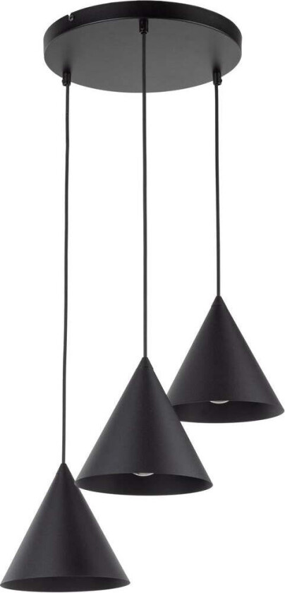 Cono rondell takpendel 3-lys - Svart