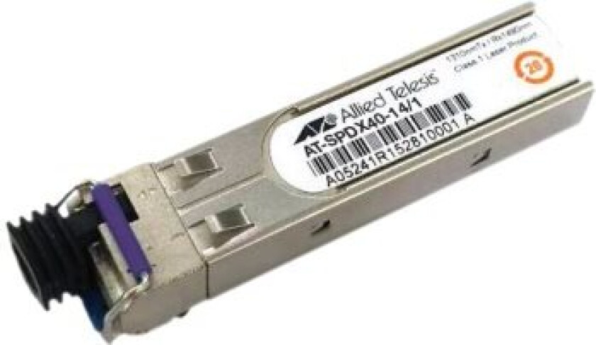 Allied Telesis At Spbd40-13/I - Sfp (Mini-Gbic) Transceivermodul - 1Gbe - 1000Base-Bidi - Lc-Enkeltmodus - Opp Til 40 Km - 1310 (Tx) / 1490 (Rx) Nm