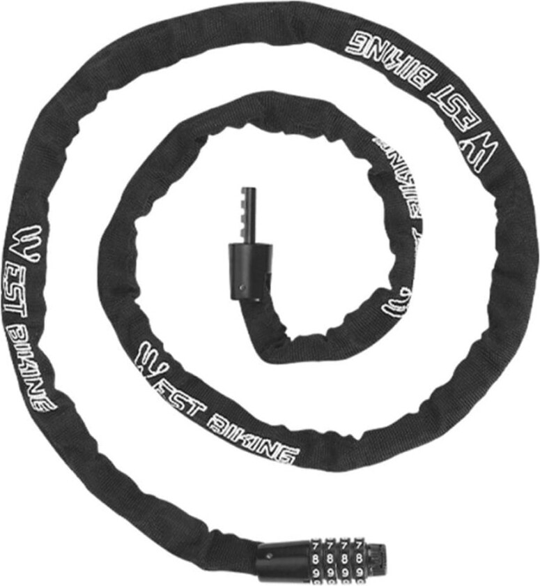 Sykkellås Kombinasjonslås 4-sifret kodekjede