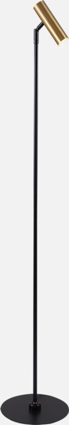 Miller gulvlampe H132 - børstet messing/sort