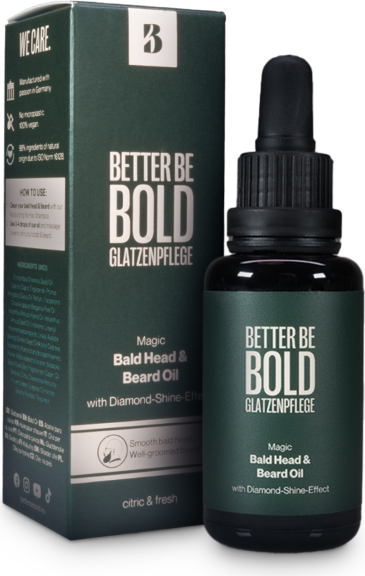 Magic Bald Head & Beard Oil - Diamond Shine Effect