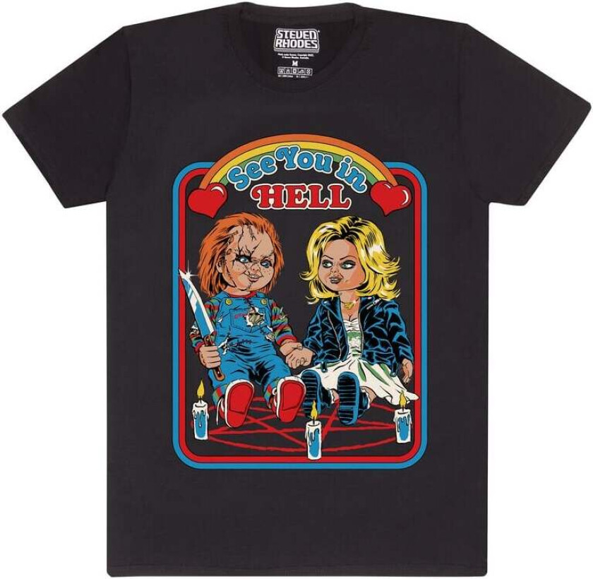 Fun T-skjorte - x Chucky See You In Hell - S til XXL - Herrer - svart