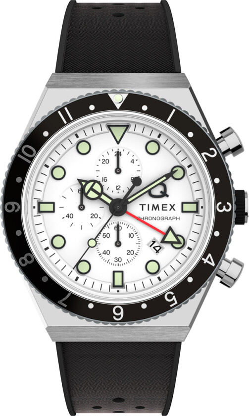 Time Zone Chronograph 40mm White Dial