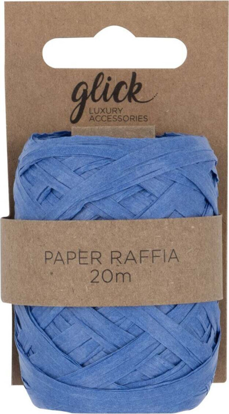 Gavebånd Paper Raffia Blue 20m