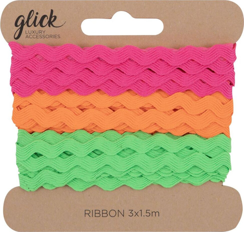 Bilde av Gavebånd Ric Rac Neon 3x1,5m