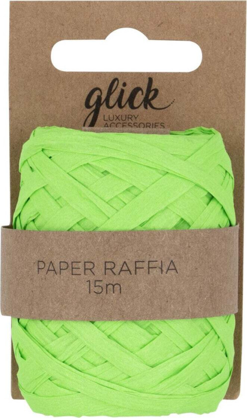 Bilde av Gavebånd Paper Raffia Neon Green 15m