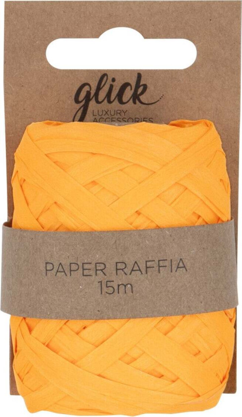 Bilde av Gavebånd Paper Raffia Neon Orange 15m