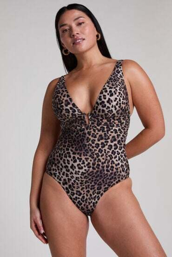 Luxe Animalia Shaping-badedrakt Brun
