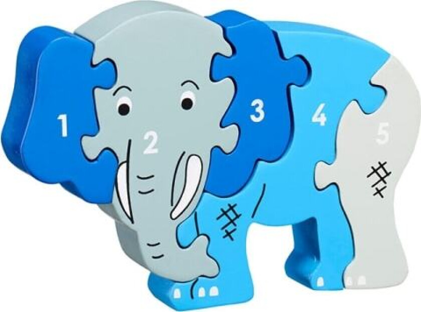Puslespill Dyr Elefant 1-5 Lanka Kade