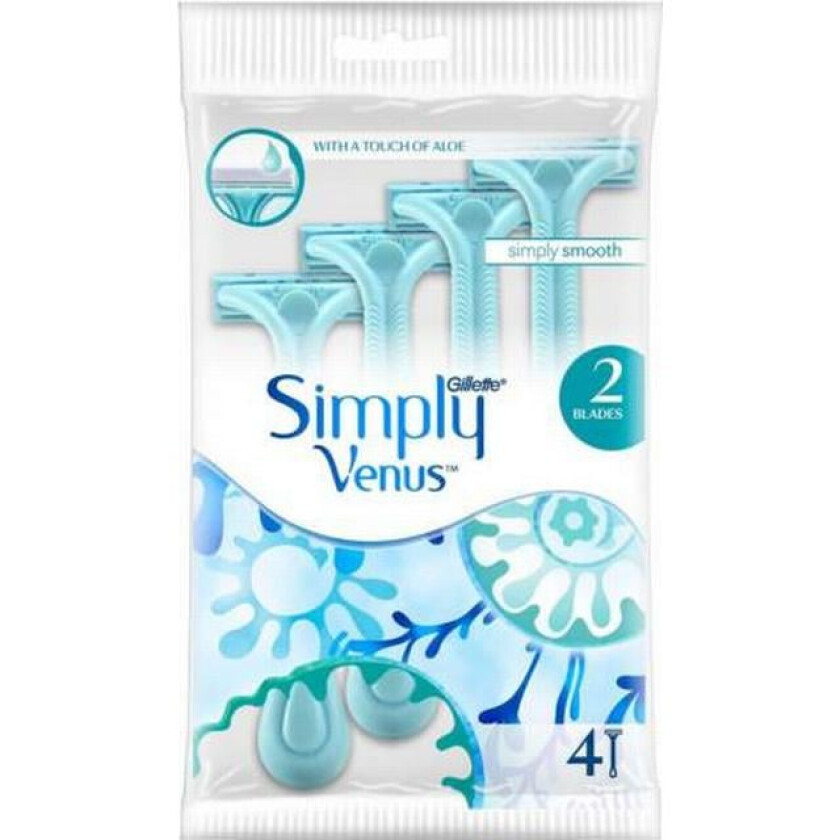 Bilde av - Simply Venus 2 Disposable Razors 4-Pack