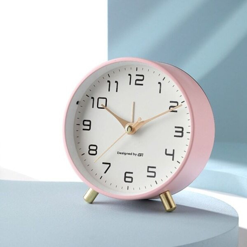 Skrivebordsvekkerklokke Wake Up Bordsklokke ROSA Pink