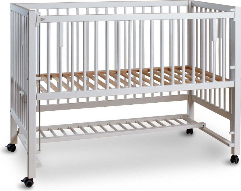XXL Bedside Crib HAJO 120x60, Hvit - Bedside Crib - Bøk