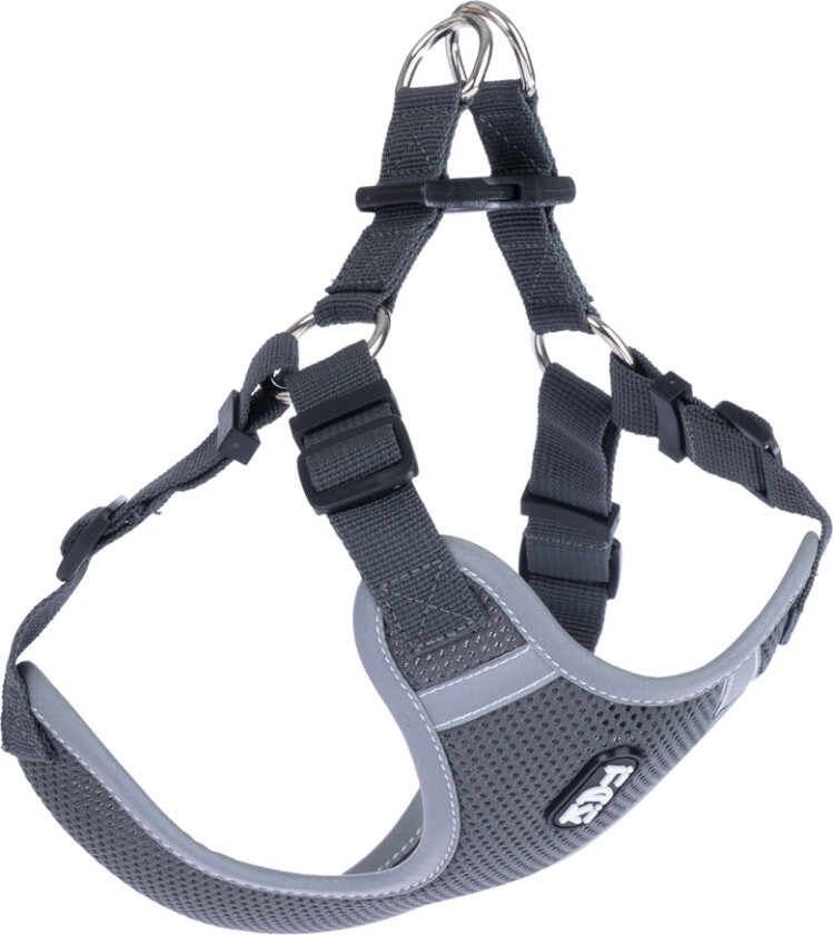 hundesele grå - Størrelse XS: ca. 38-54 cm brystomkrets
