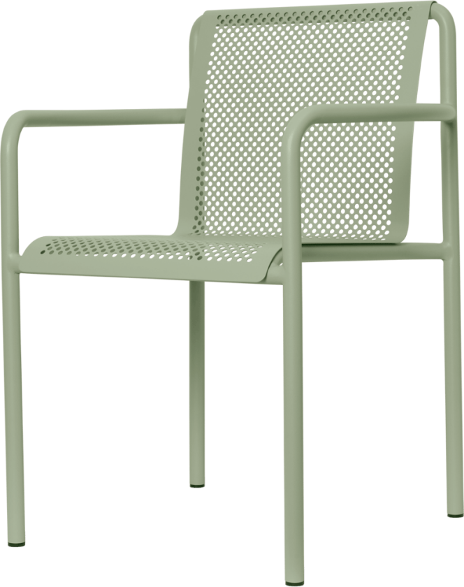 Dapple stol med armlener Tea Green