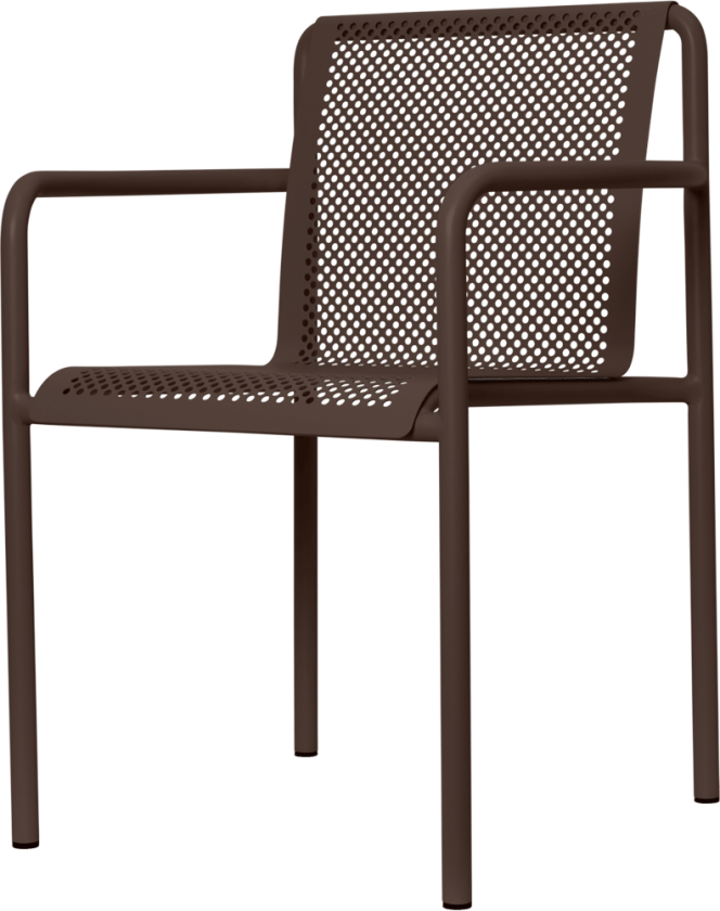 Dapple stol med armlener Dark Chocolate
