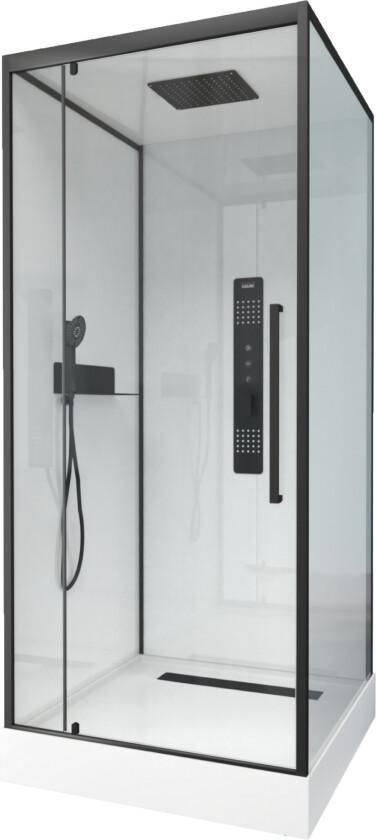 Tolvsbörd Dusjkabinett 90x90 cm - Svarthvit
