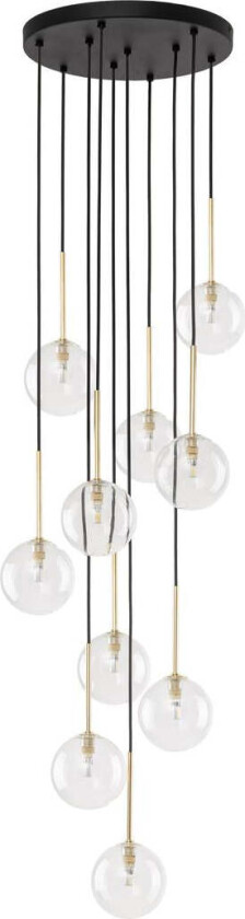 Nilos takpendel 10-lys - Svart / Gullfarget