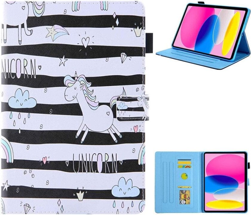 Apple iPad 10.9 2022 Sammenleggbart deksel kortholder - Hest