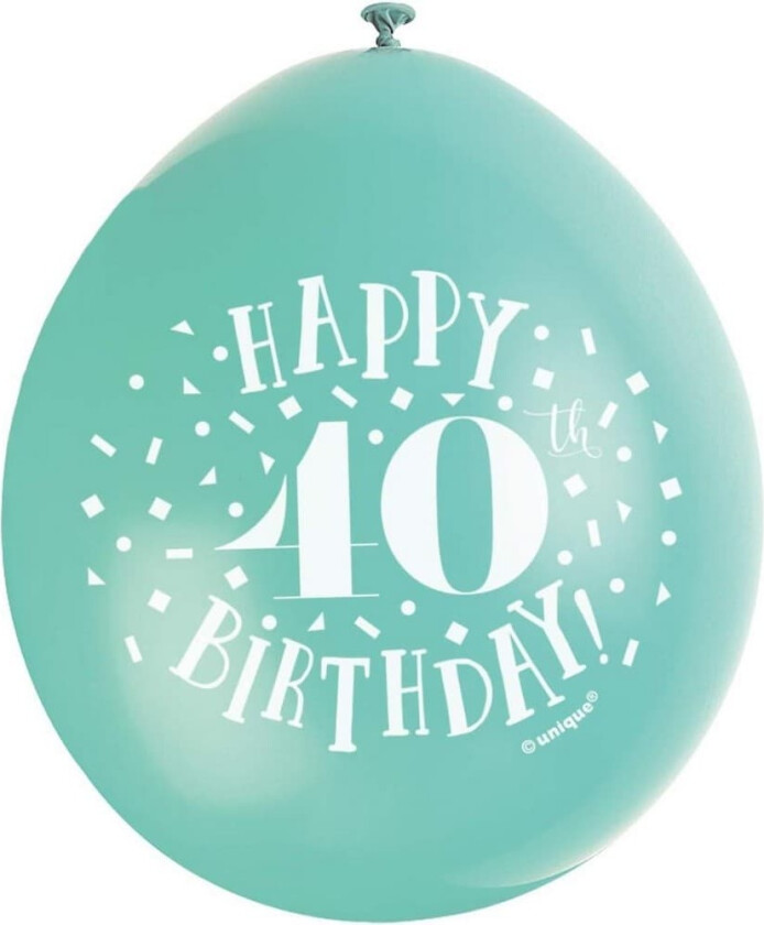 Latex 40th Birthday Balloons (Pack of 10)