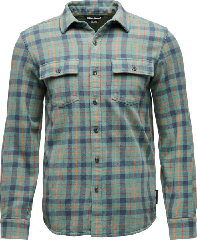 Men's Project Twill Long Sleeve Shirt Laurel Green-Charcoal