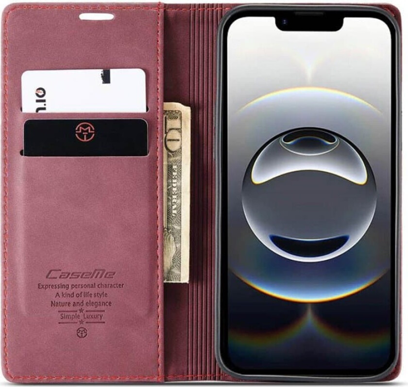 mobildeksel 013 Apple iPhone 16e - Burgunder