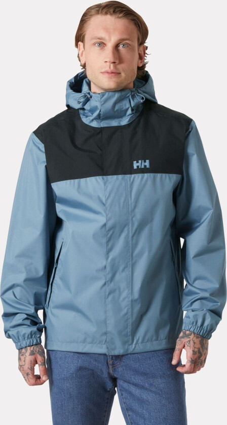 Vancouver Regnjakke Herre Marineblå 2xl Hvit2XL
