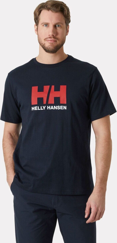 Men's HH Logo T-shirt 3.0 Marineblå M HvitM