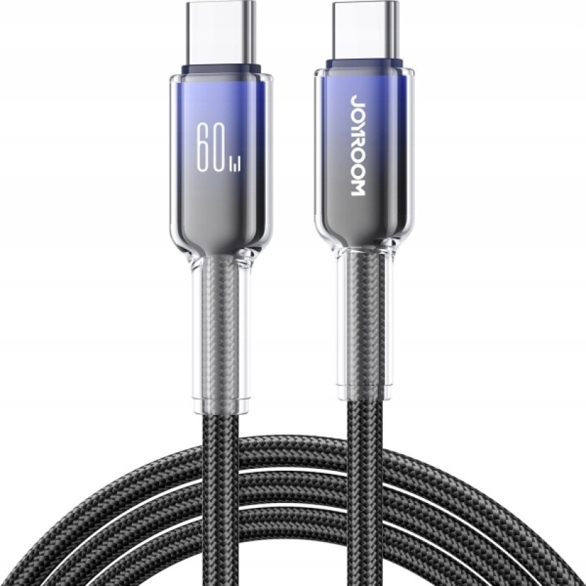 Kabel Joyroom S-A42 Crystal-Clear Series 60W Usb-C / Usb-C 1.2M Czarny