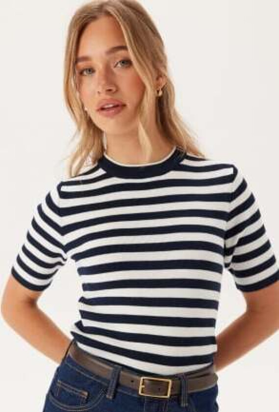 Objester S/S new knit pullover Sky Captain Stripes:Cloud danc L