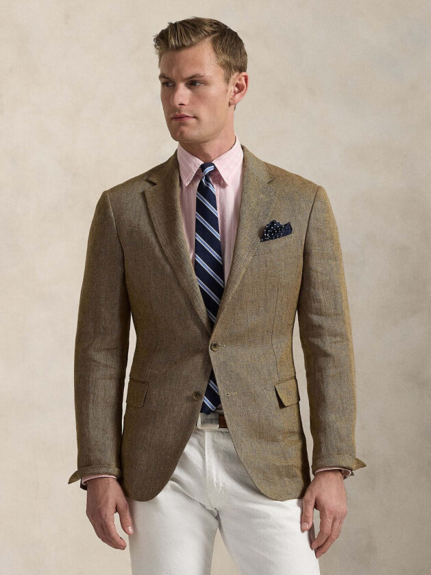 LINEN TWILL SPORTCOAT Beige, 52