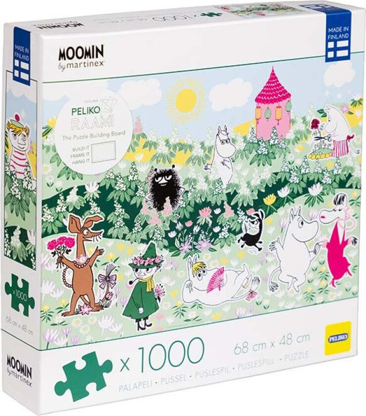 Puslespill 1000 Mummi Blomster Grønn